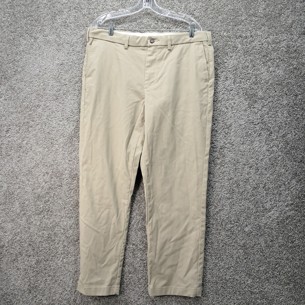 George Mens Stone Wash Khaki Chino Pants 36x29 GM09494 Tan Stretch Twill